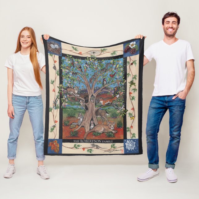 Custom Tree of Life Southwest Animal Wildlife  Fleecedecke (Beispiel)