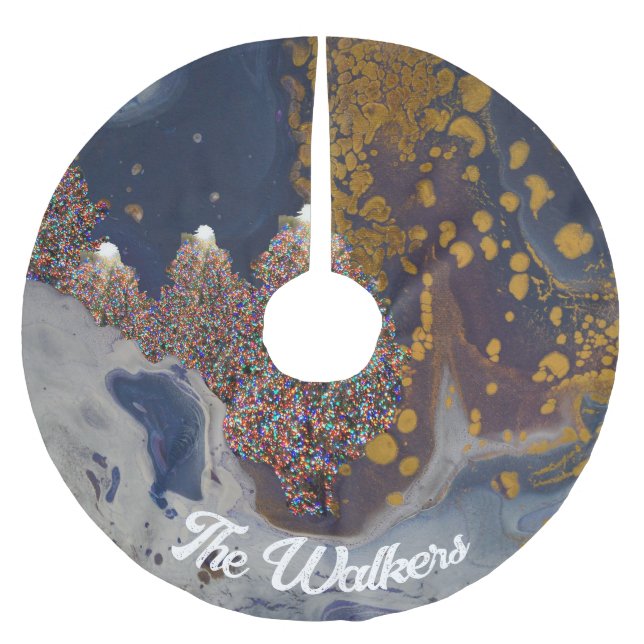 Custom Tree Skirt, Brushed Polyester Weihnachtsbaumdecke (Vorderseite)