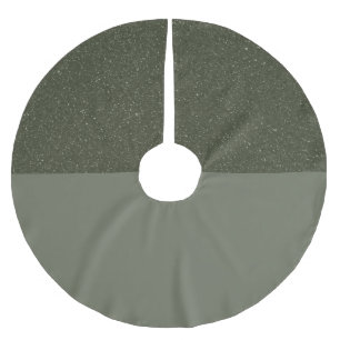 Custom Tree Skirt - Moss Green Split Design Polyester Weihnachtsbaumdecke