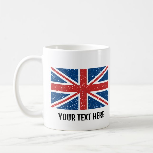 Custom Trendy Britische Flagge Kaffeetasse (Links)