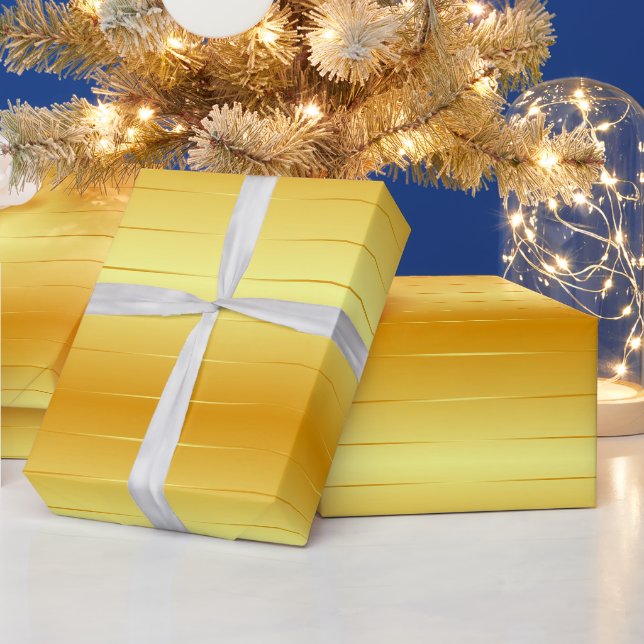 Custom Trendy Gold Look Glossy Elegante Moderne Geschenkpapier (Feiertage)