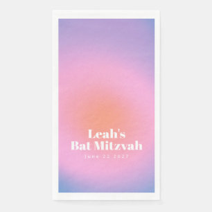 Custom Trendy Gradient Lavender Lila Bat Mitzvah Serviette