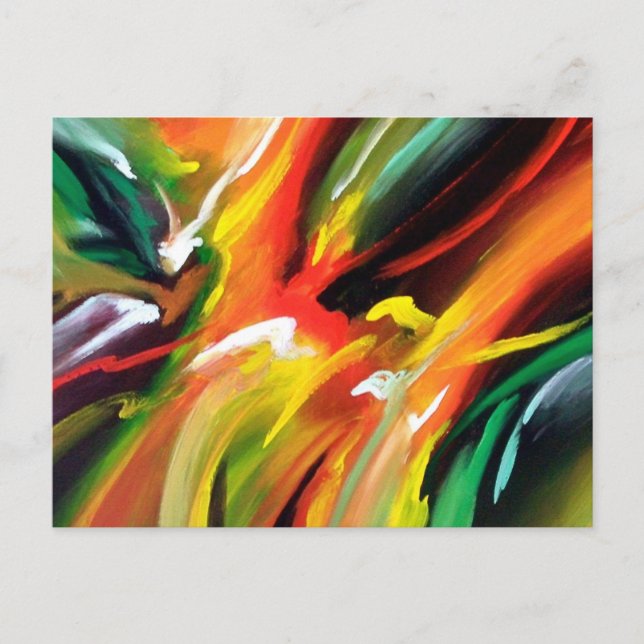 Custom Trendy Moderne Abstrakt Expressionist Postkarte (Vorderseite)