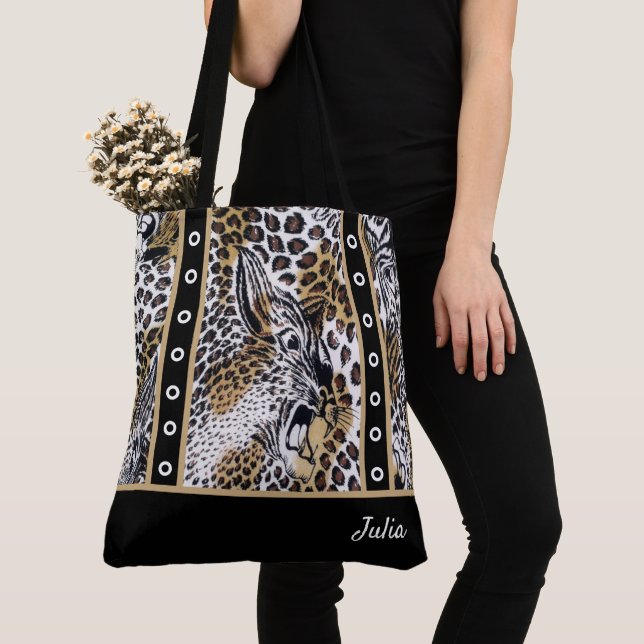 Custom Trendy Stylish Brown Schwarz-weiß Leopard (Von Nahem)