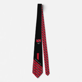 Custom TRINIDAD FLAG Monogram Neck Tie Krawatte