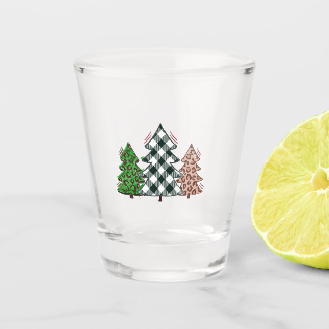 Custom Trinkbehälter Weihnachtsbaumdesign Drinks Schnapsglas (Vorderseite)