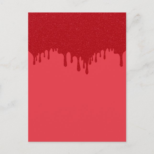 Custom Tropfen Tomato Red Postcard Postkarte (Vorderseite)