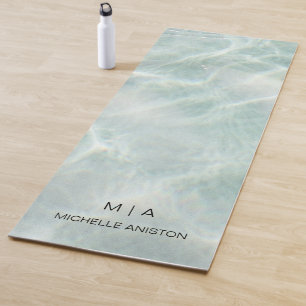 Custom Tropical Beach Sea Waves Monogramm Yogamatte