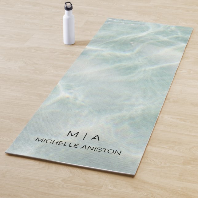 Custom Tropical Beach Sea Waves Monogramm Yogamatte (Beispiel)