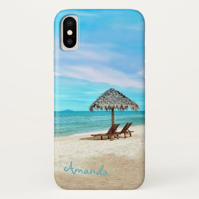 Custom Tropical Beach Seascape Case-Mate iPhone Hülle (Rückseite)