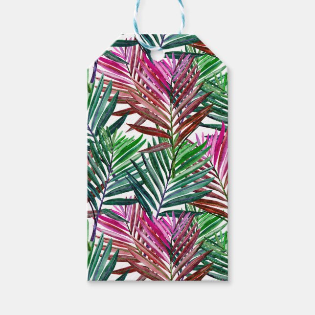 Custom Tropical Beach Summer Palms Geschenkanhänger (Vorderseite)