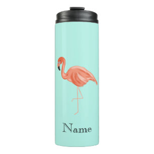 Custom Tropical Flamingo Thermosbecher