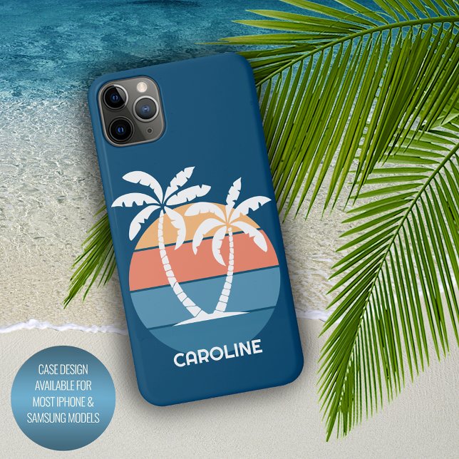 Custom Tropical Island Beach Ocean Sunset iPhone Hülle (Von Creator hochgeladen)