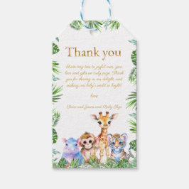 Custom Tropical Jungle Giraffe Tiger Vielen Dank Geschenkanhänger