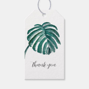 Custom Tropical Palm Malerei Danke Gift Tags Geschenkanhänger