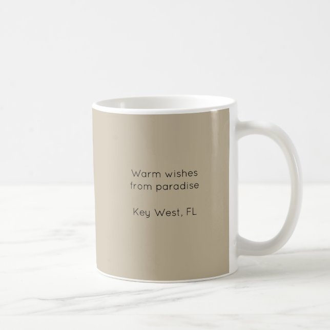 Custom Tropical Santa Beach Tasse (Rechts)
