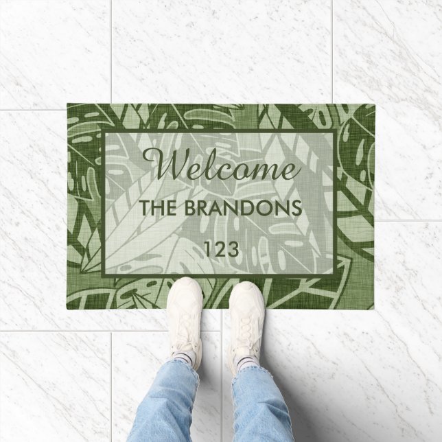 Custom Tropical Welcome Mat Fußmatte (Indoor)