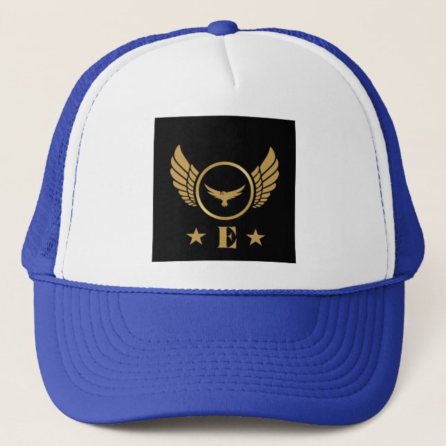 Custom Trucker Hat mit Monogram E Haarzubehör Truckerkappe (Vorderseite)