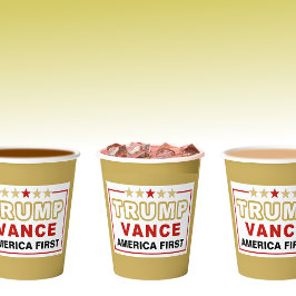 Custom, Trump 2025 The Golden Age, America First Pappbecher