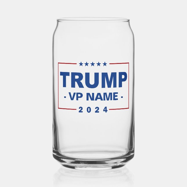 Custom Trump Vice President 2024 Dosenglas (Vorderseite)