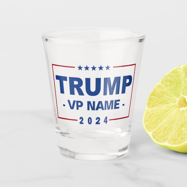 Custom Trump Vice President 2024 Schnapsglas (Vorderseite)