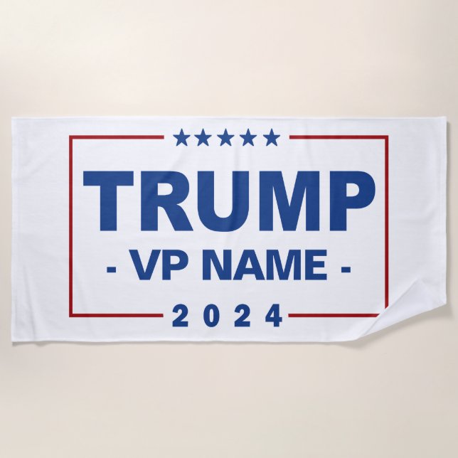Custom Trump Vice President 2024 Strandtuch (Vorderseite)