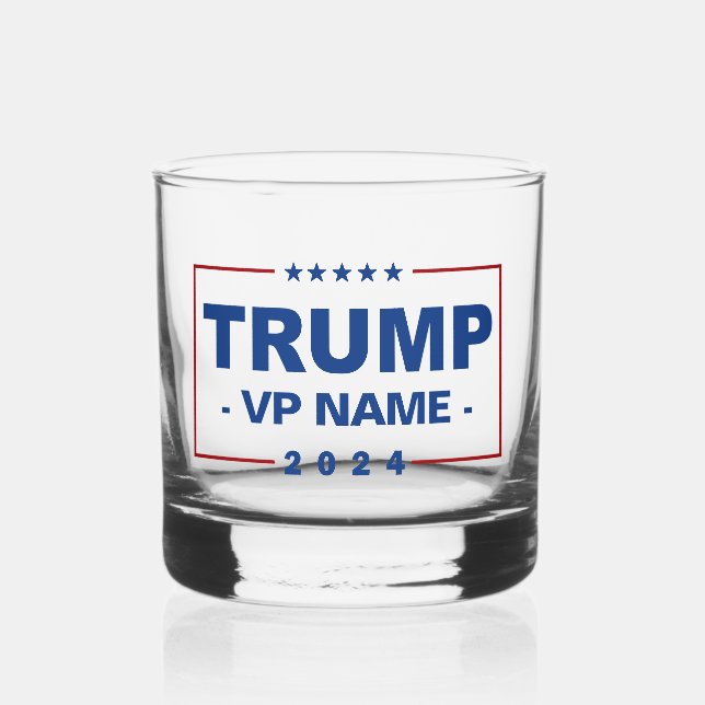 Custom Trump Vice President 2024 Whiskyglas (Vorderseite)
