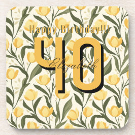 Custom Tulip Flower 70Th Birthday Getränkeuntersetzer