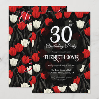 Custom Tulip Flower Romantic Party Einladung