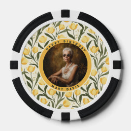 Custom Tulip Themed Girl Birthday Party Pokerchips