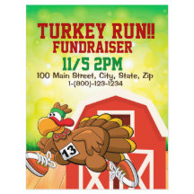 Custom Turkey Run Fundraiser 8.5x11 Flyer