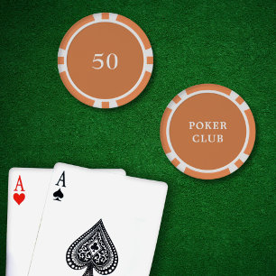 Custom Turnier Game Wert 50 Orange Pokerchips