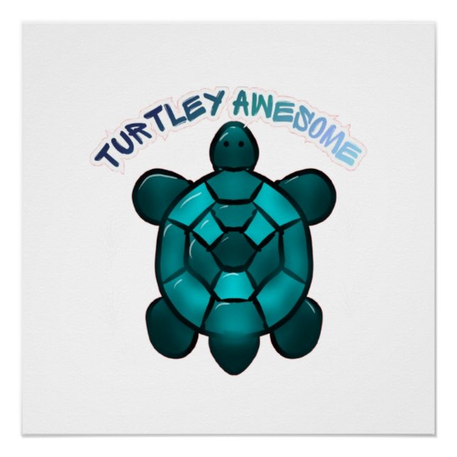 Custom Turtle Cute Pun Funny Animal Gift Poster (Vorderseite)