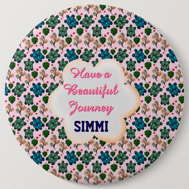 Custom turtle pattern  button (Vorderseite)