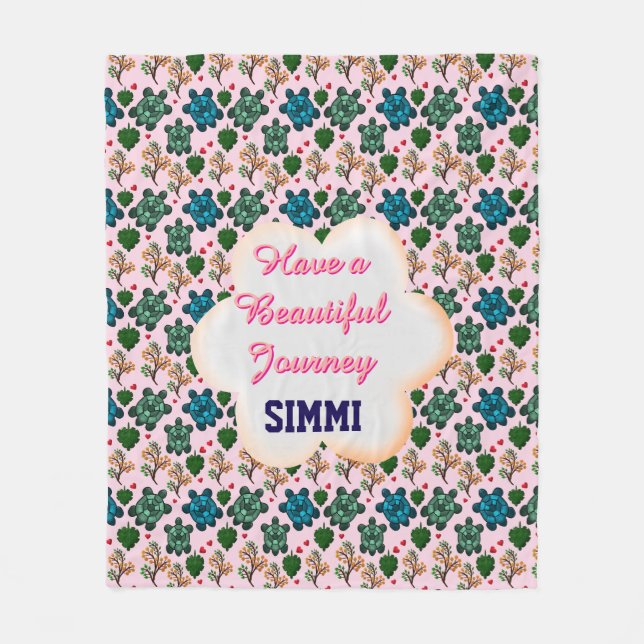 Custom turtle pattern  fleecedecke (Vorderseite)