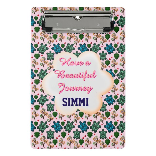 Custom turtle pattern  mini klemmbrett (Vorderseite)