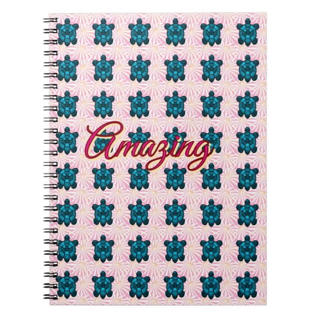 Custom turtle pattern Sherpa Blanket Notizblock (Vorderseite)