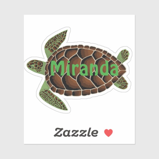Custom Turtle Sticker (Blatt)