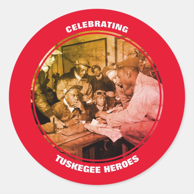 Custom TUSKEGEE AIRMEN DAY Runder Aufkleber (Vorderseite)