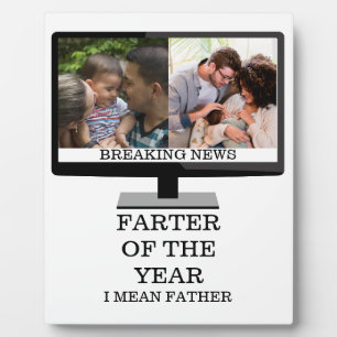 Custom TV-Farter des Jahres lustige Papa 2 Foto Fotoplatte