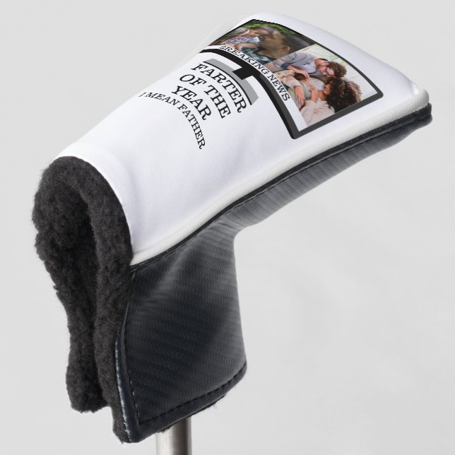 Custom TV-Farter des Jahres lustige Papa 2 Foto Golf Headcover (3/4 Vorderseite)