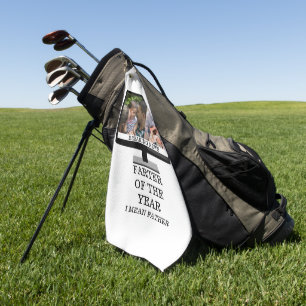 Custom TV-Farter des Jahres lustige Papa 2 Foto Golfhandtuch