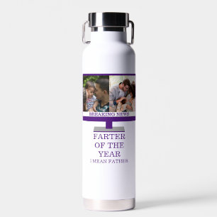 Custom TV-Farter des Jahres lustige Papa 2 Foto Trinkflasche