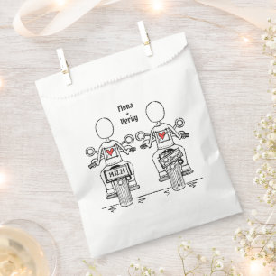 Custom Two Brides Biker Motorrad Hochzeit Geschenktütchen