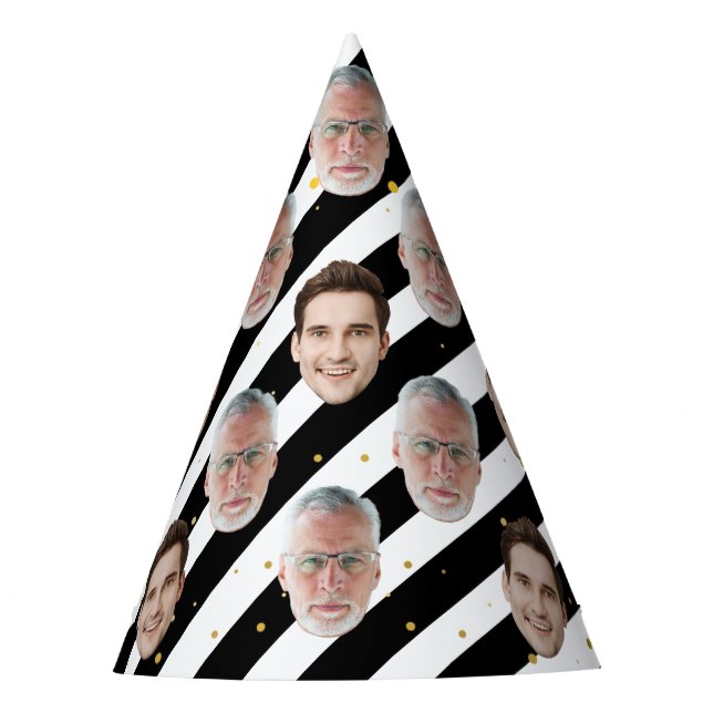 Custom Two Face Happy Birthday Dekoration Supplies Partyhütchen (Vorderseite)