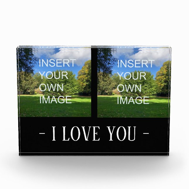 Custom Two Foto I Liebe You Typografie (Vorderseite)