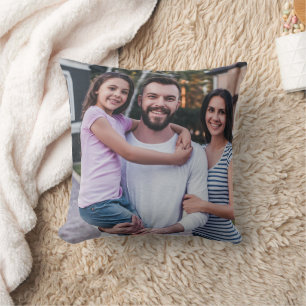 Custom Two Fotos Decorative Throw Kissen Foto