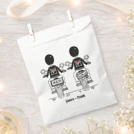Custom Two Grooms Biker Motorrad Hochzeit Geschenktütchen