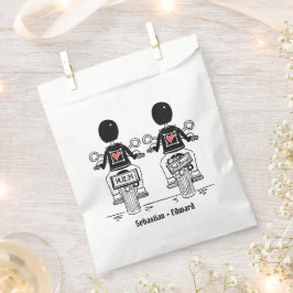 Custom Two Grooms Biker Motorrad Hochzeit Geschenktütchen