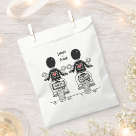 Custom Two Grooms Biker Motorrad Hochzeit Geschenktütchen